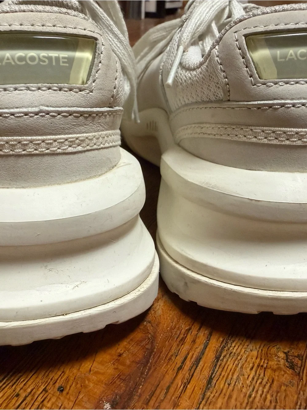 Women's Lacoste White Sneakers - Classic Casual Comfort size 6